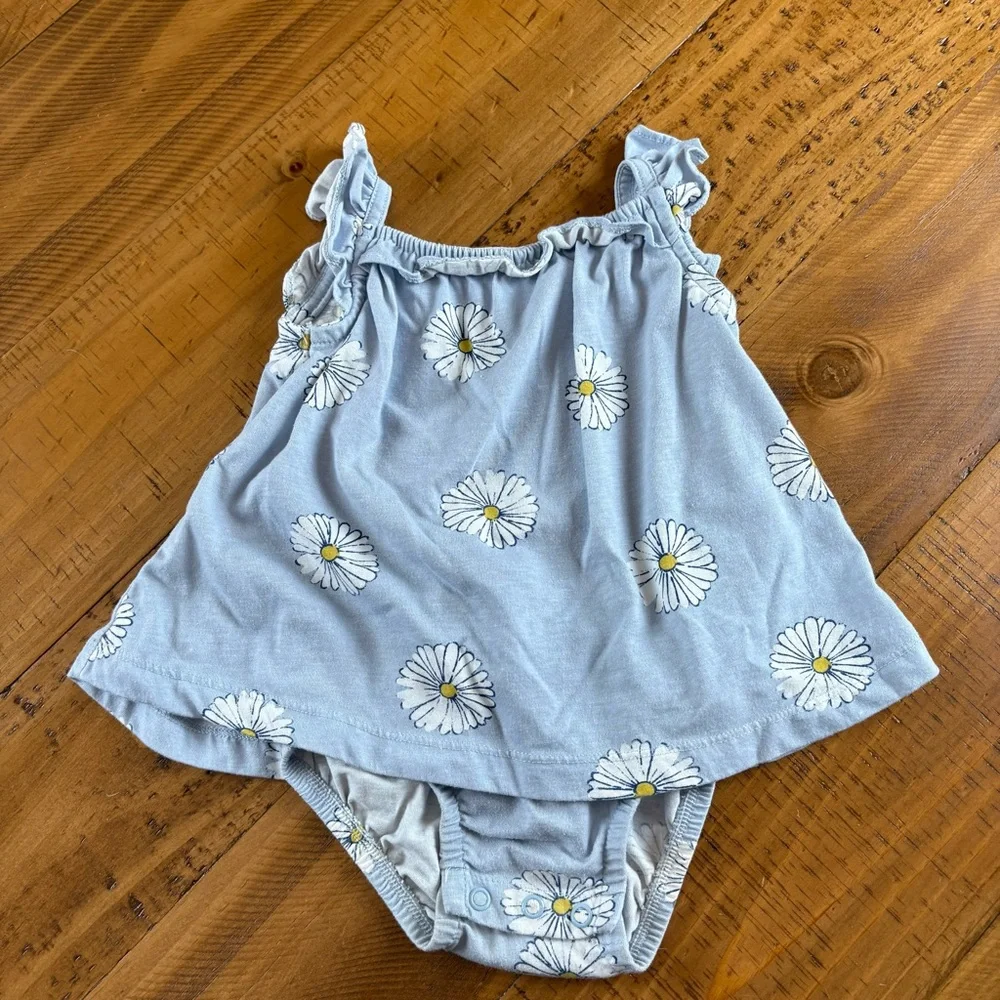 Carter's Light Blue Floral Diaper Cover
